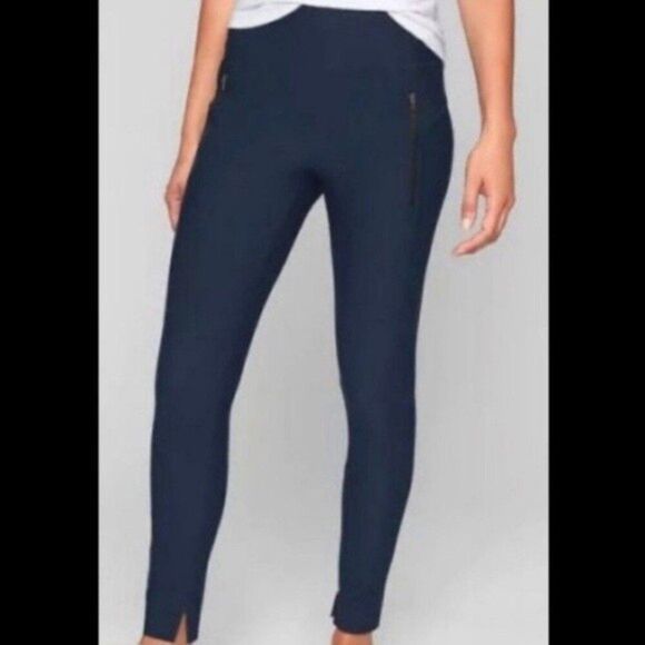 NWOT Athleta | XSP Black Stellar Tight Pant Zipper Pocket 77262 - Picture 1 of 11